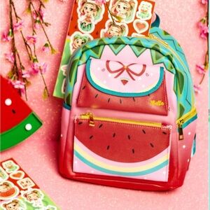 Abella Watermelon-Themed Kids Backpack in Pink and Red
